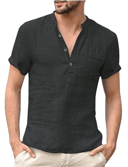 CAMISA MEN CASUAL COTTON LINEN