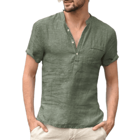 CAMISA MEN CASUAL COTTON LINEN