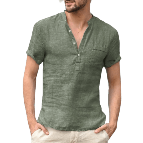 CAMISA MEN CASUAL COTTON LINEN