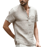 CAMISA MEN CASUAL COTTON LINEN