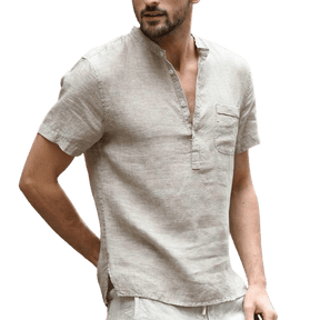 CAMISA MEN CASUAL COTTON LINEN