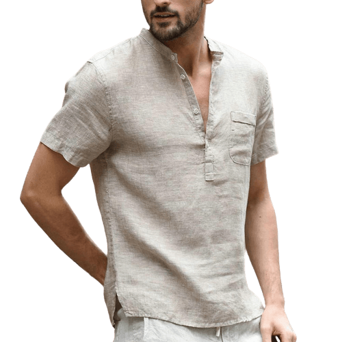 CAMISA MEN CASUAL COTTON LINEN