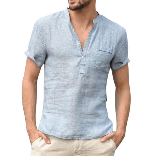 CAMISA MEN CASUAL COTTON LINEN