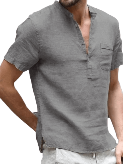 CAMISA MEN CASUAL COTTON LINEN