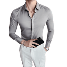 CAMISA MANGA LONGA SLIM FINO CORTE