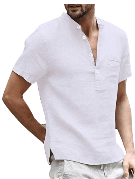 CAMISA MEN CASUAL COTTON LINEN